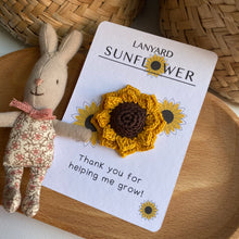 Load image into Gallery viewer, ‘Thank you’ Lanyard Sunflower
