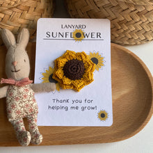 Load image into Gallery viewer, ‘Thank you’ Lanyard Sunflower
