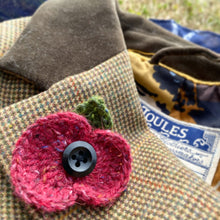 Load image into Gallery viewer, Tweed Poppy Brooch
