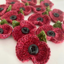 Load image into Gallery viewer, Tweed Poppy Brooch
